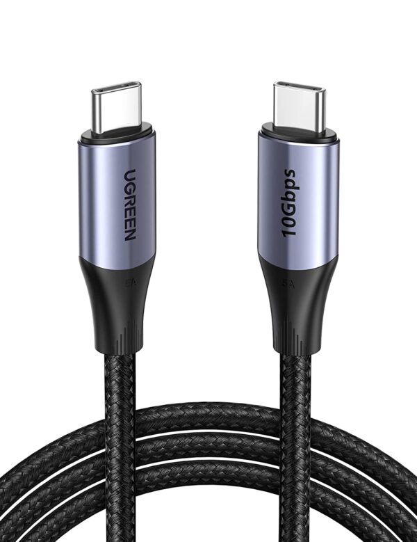 Ugreen USB-C to USB-C Cable, 100W Power Delivery USB C 3.1 Gen 2 10Gbps 4K Video Compatible with Mac