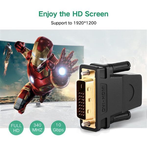 Ugreen HDMI Female to DVI Male adaptor gold plated - Image 6