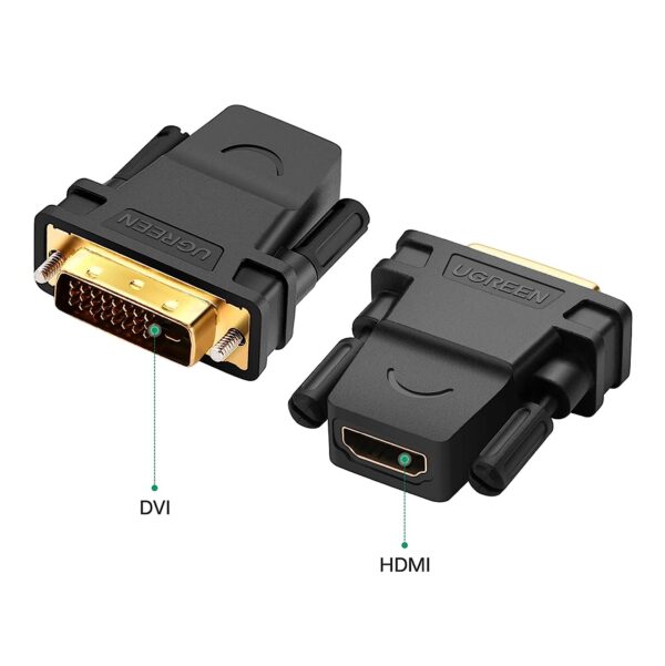 Ugreen HDMI Female to DVI Male adaptor gold plated - Image 2