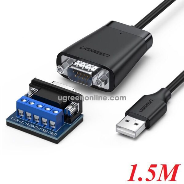 Ugreen USB TO RS-422/RS485 adapter Cable 1.5m, Chipset: FIDI-FT232R+ZT485, Supports Windows 8.1/8/7/ - Image 2