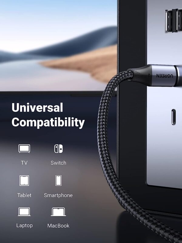 Ugreen USB-C to USB-C Cable, 100W Power Delivery USB C 3.1 Gen 2 10Gbps 4K Video Compatible with Mac - Image 4