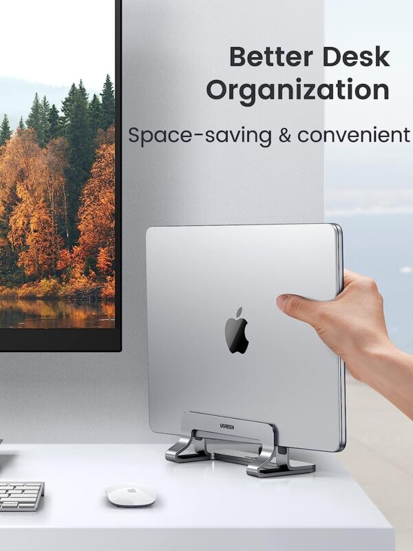 UGREEN VERTICAL LAPTOP STAND ALUMINIUM ALLOY LP258-20471 - Image 3