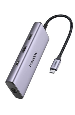 Ugreen 90119 4K 60Hz 60w PD USB type C to 2×USB 3.0