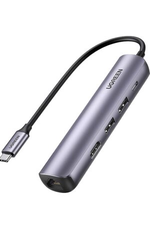 Ugreen 5 in 1 USB-C HDMI 4k, USB 3*3 + 100W Power Delivery