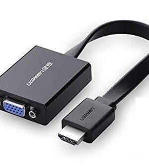 Ugreen HDMI Male To VGA Female + Audio + Micro USB converter - Flat Design