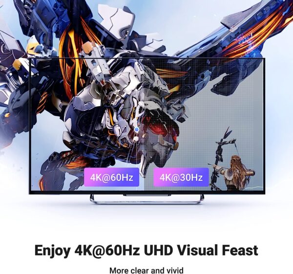 Ugreen 90512 4k 60hz 5 In 1 Out HDMI 2.0 Switch with 1m - Image 4