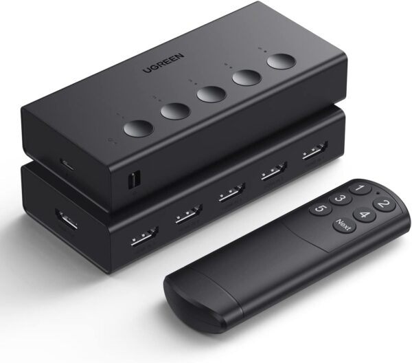 Ugreen 90512 4k 60hz 5 In 1 Out HDMI 2.0 Switch with 1m