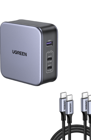 UGREEN Nexode 140W USB C GaN Charger-3 Ports Wall Charger Bundle