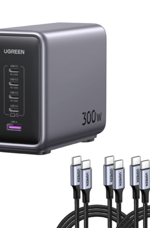 (Bundle) Nexode 300W Charger + 6.6FT 100W USB-C Cable 4 Pack