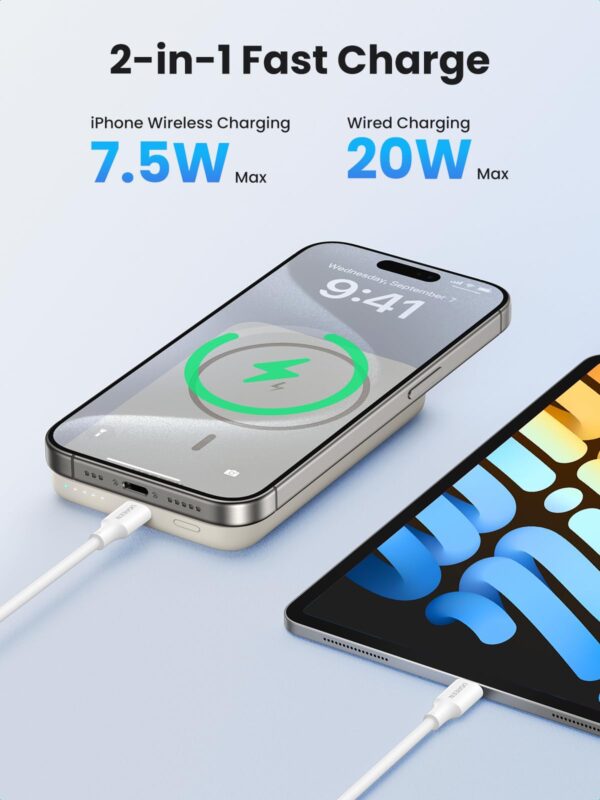 UGREEN 10000mAh 20W Magnetic Power Bank - Image 2
