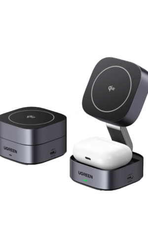 UGREEN 2-in-1 Qi2 Magnetic Foldable Fast Charging Station