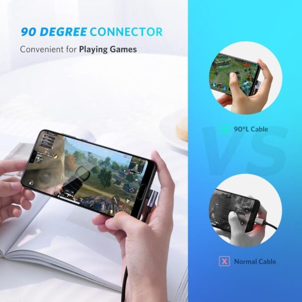 UGREEN 60W Right Angle USB C Cable - Image 2