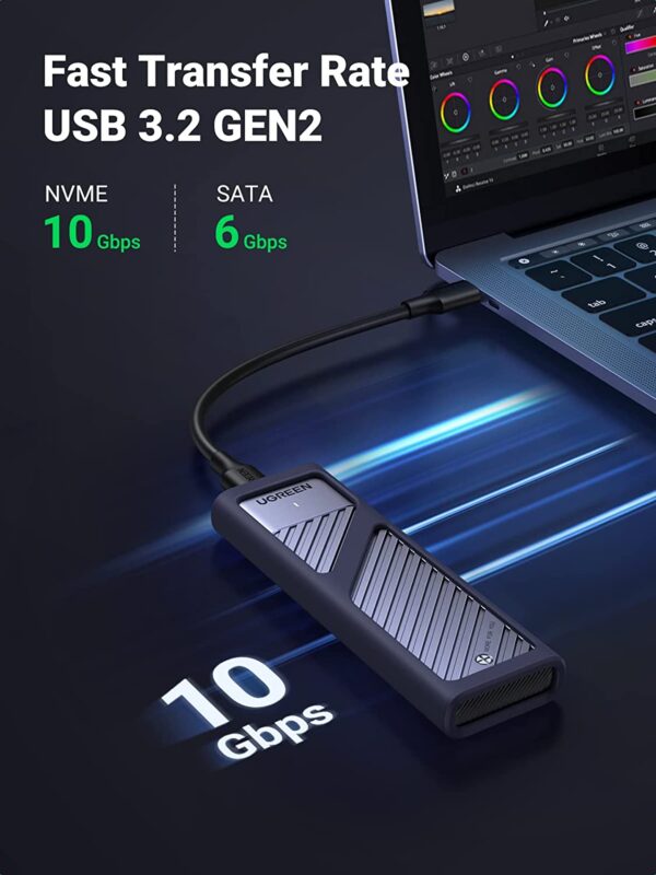 UGREEN M.2 NVMe SATA SSD Enclosure Adapter - Image 2