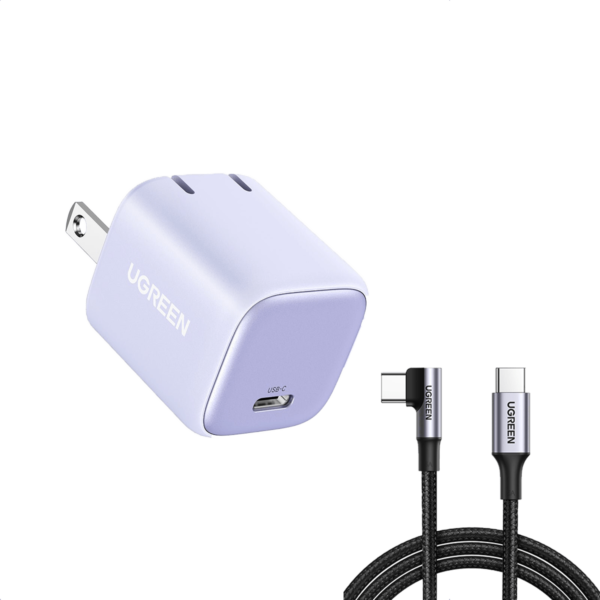 UGREEN Nexode 30W USB C Charger Bundle (Purple)