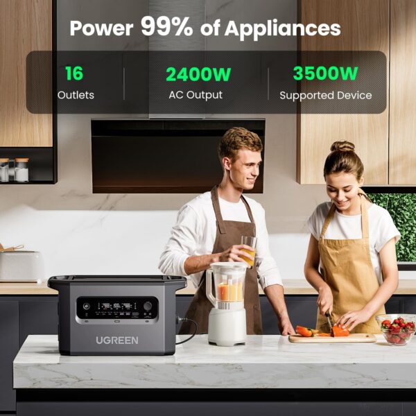 UGREEN PowerRoam 2400W 2048Wh LiFePO4 Battery Backup Solar Generator - Image 2