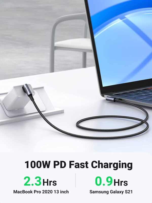 UGREEN Right Angle 100W USB C Cable - Image 2