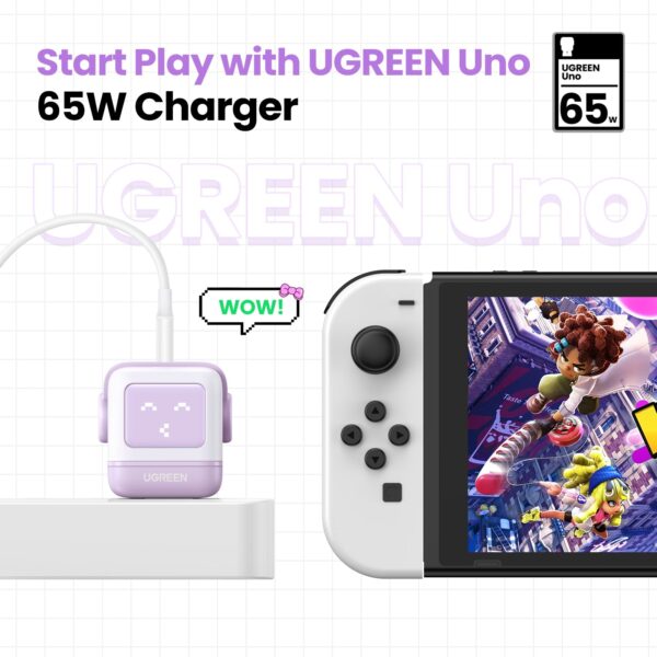 UGREEN Uno Charger 65W (Purple) - Image 2