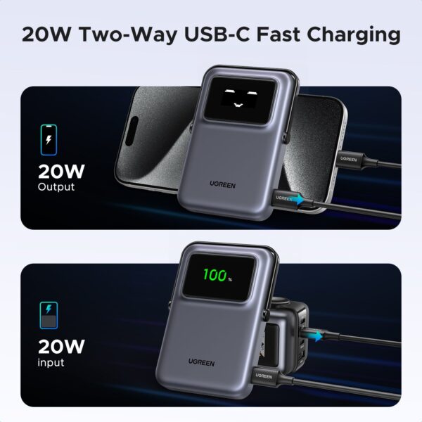 UGREEN Uno Magnetic Wireless Power Bank 10000mAh 15W - Image 2