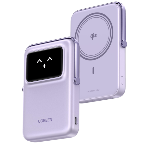 UGREEN Uno Magnetic Wireless Power Bank 10000mAh 15W (Purple)